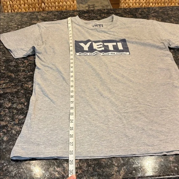 YETI Heather Gray Logo Tee - Picture 5 of 7